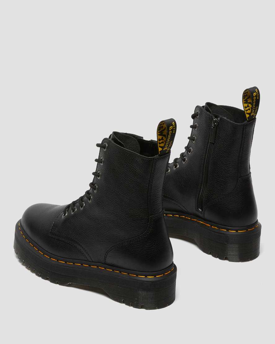 Černé dámské boty na platformě dr. martens jadon pisa