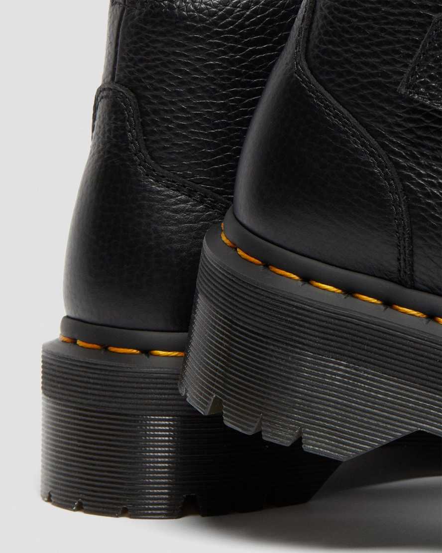 Černé dámské boty na platformě dr. martens devon heart