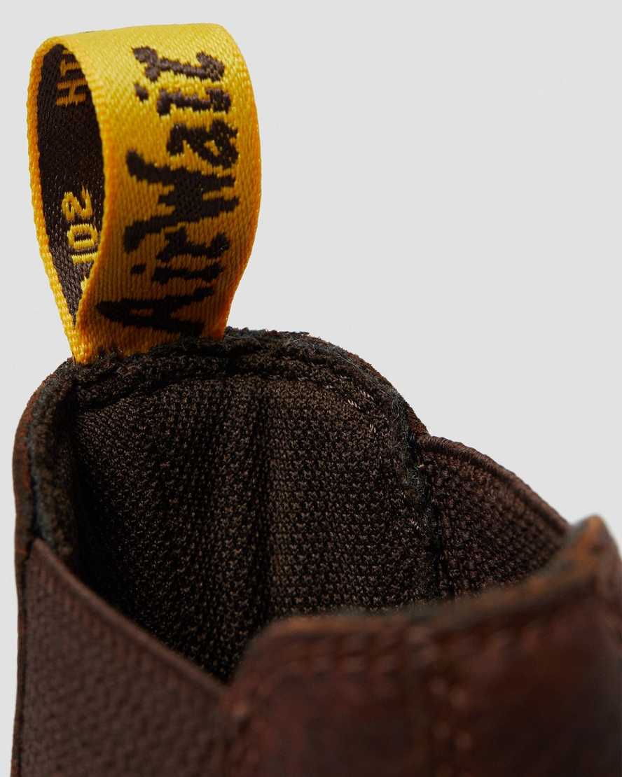 hnědé dámské pracovní boty dr. martens arbor s ocelovou špičkou