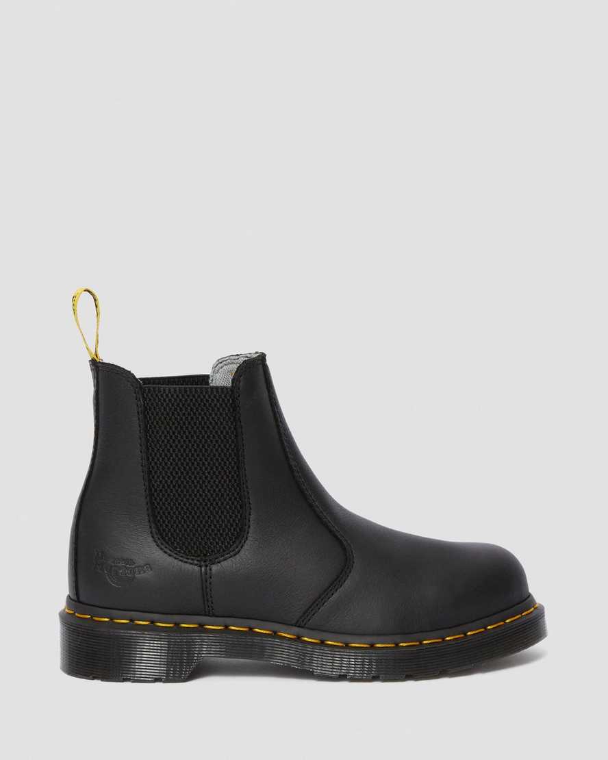 Černé dámské pracovní boty dr. martens arbor newark s ocelovou špičkou