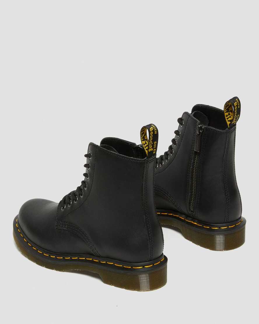 Černé dámské boty na zip dr. martens 1460 pascal nappa