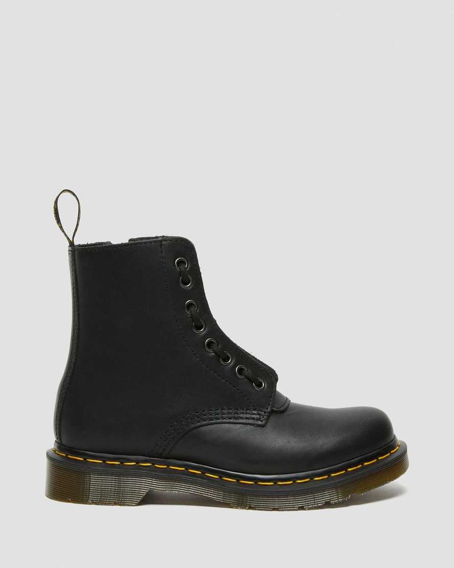 Černé dámské boty na zip dr. martens 1460 pascal nappa