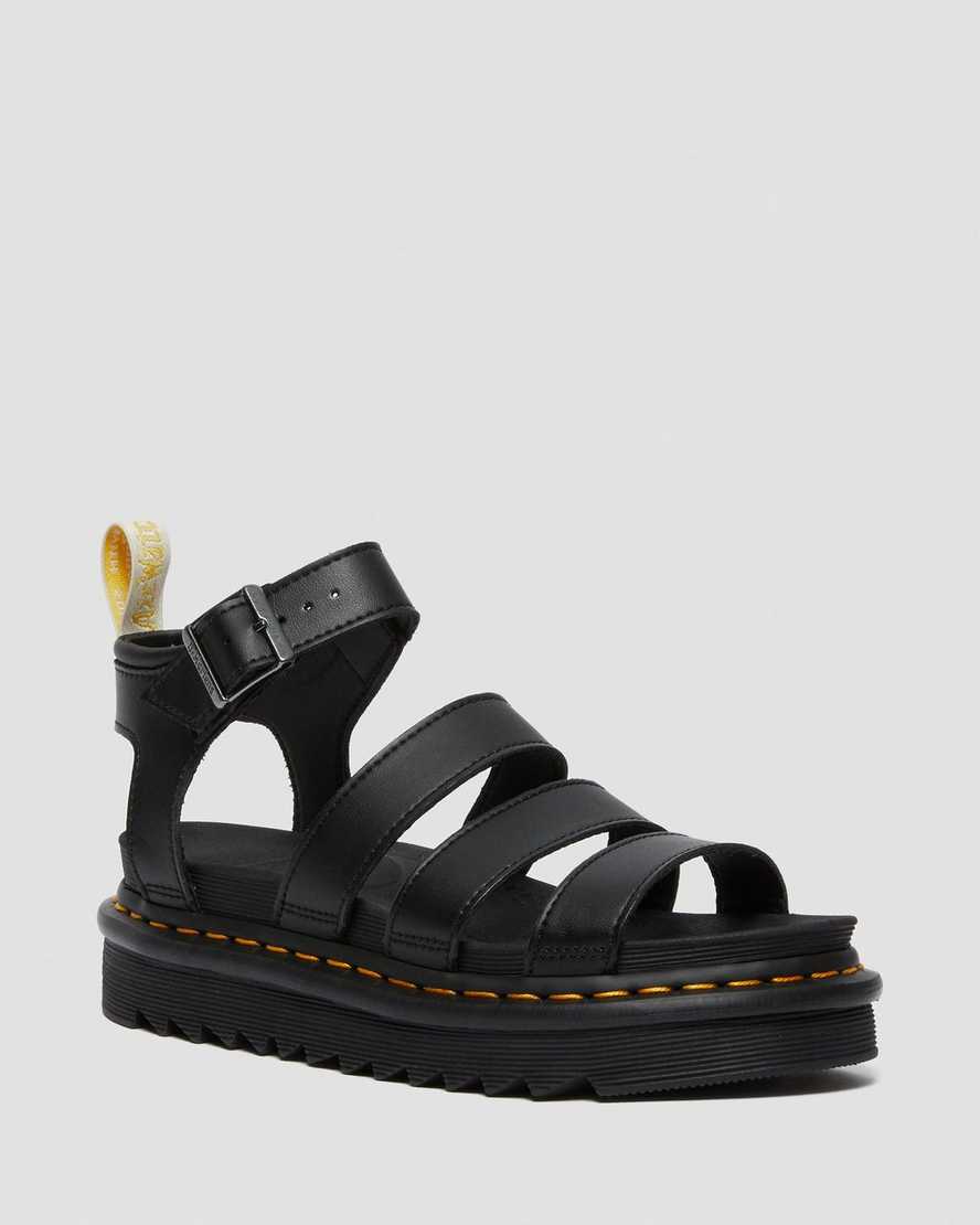 Černé dámské gladiátorské sandály dr. martens blaire felix