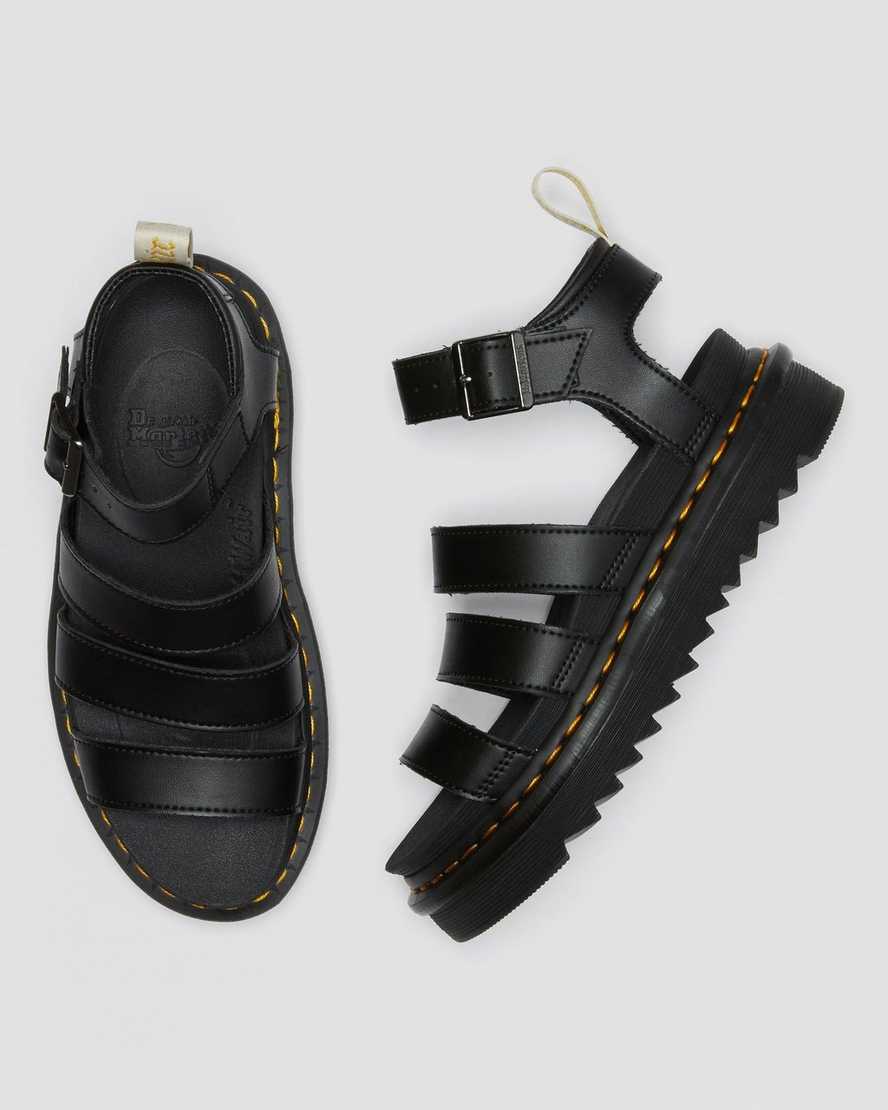 Černé dámské gladiátorské sandály dr. martens blaire felix