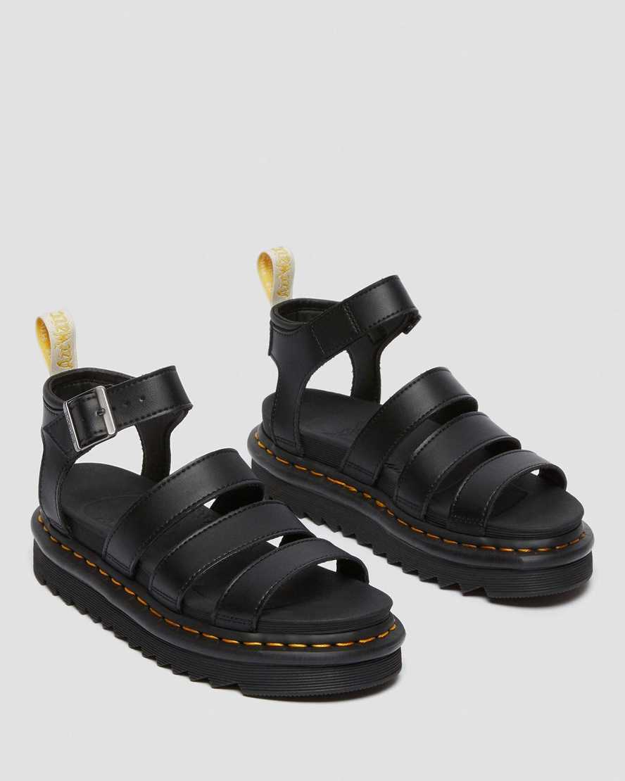 Černé dámské gladiátorské sandály dr. martens blaire felix