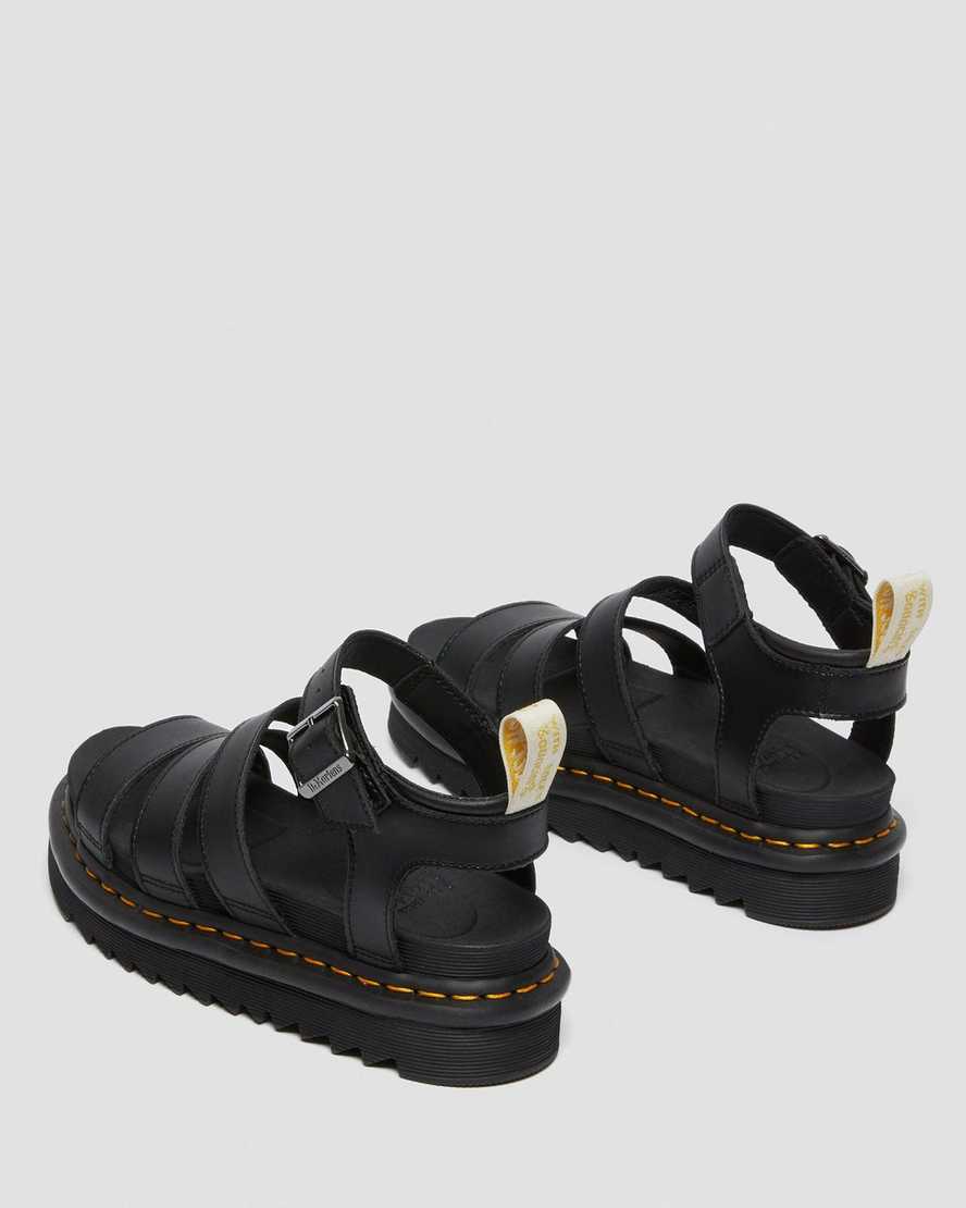 Černé dámské gladiátorské sandály dr. martens blaire felix