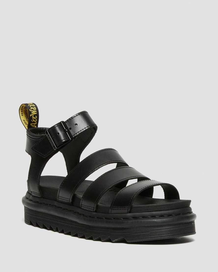 Černé dámské gladiátorské sandály dr. martens blaire brando