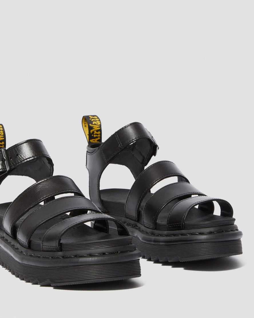Černé dámské gladiátorské sandály dr. martens blaire brando