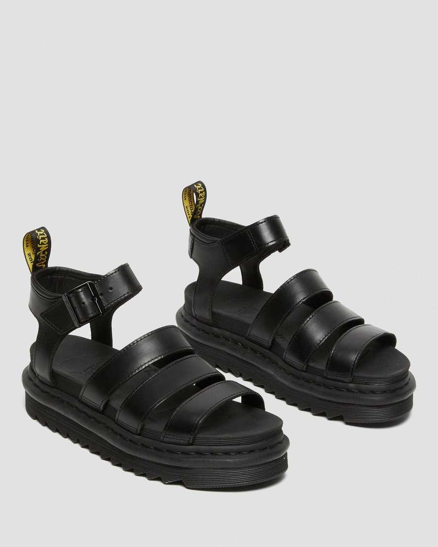 Černé dámské gladiátorské sandály dr. martens blaire brando