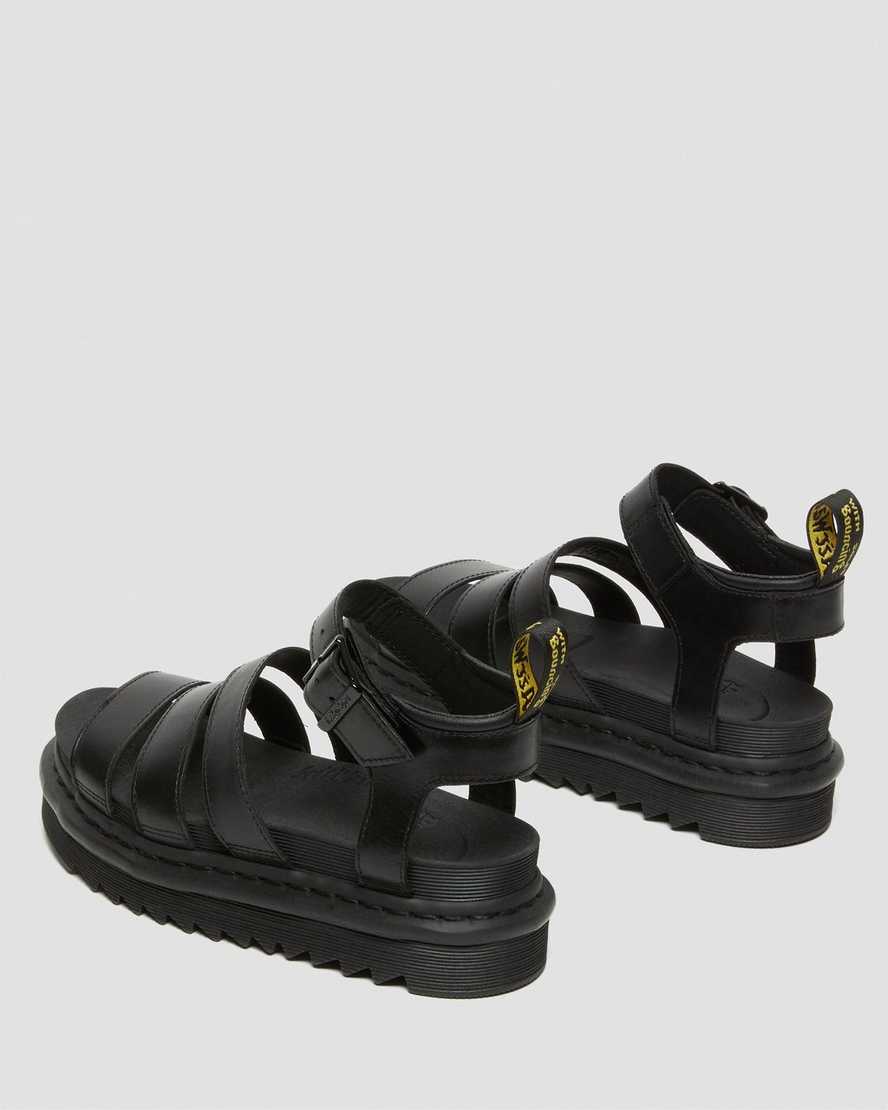 Černé dámské gladiátorské sandály dr. martens blaire brando