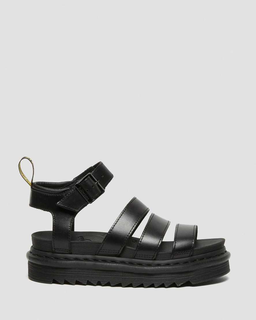 Černé dámské gladiátorské sandály dr. martens blaire brando