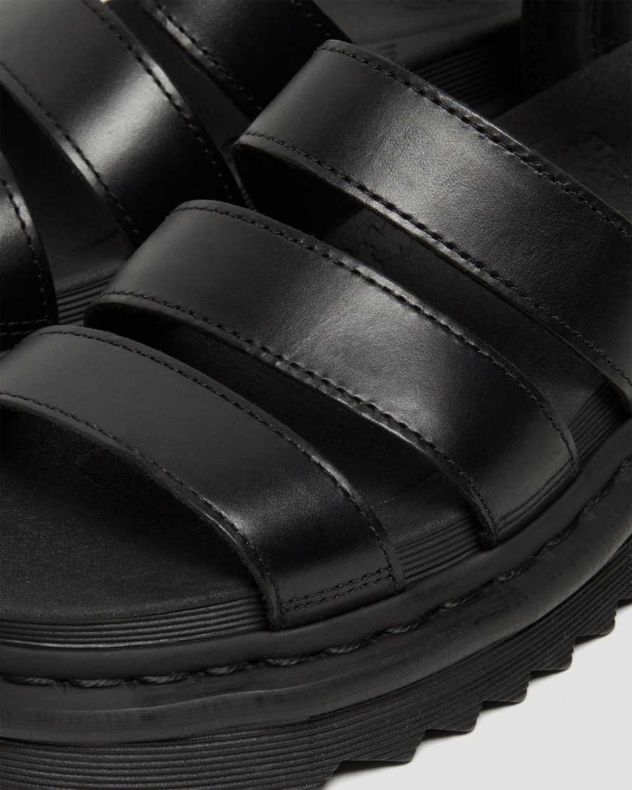 Černé dámské gladiátorské sandály dr. martens blaire brando