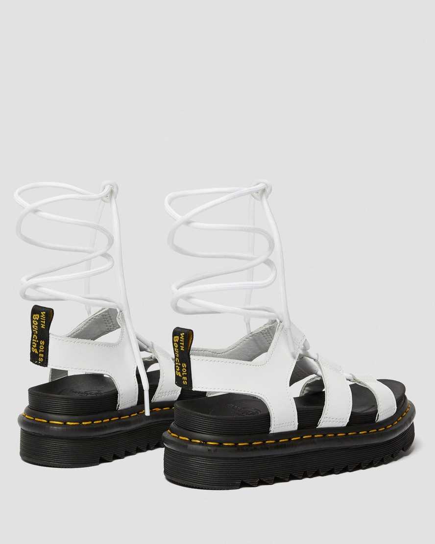 bílé dámské gladiátorské sandály dr. martens nartilla