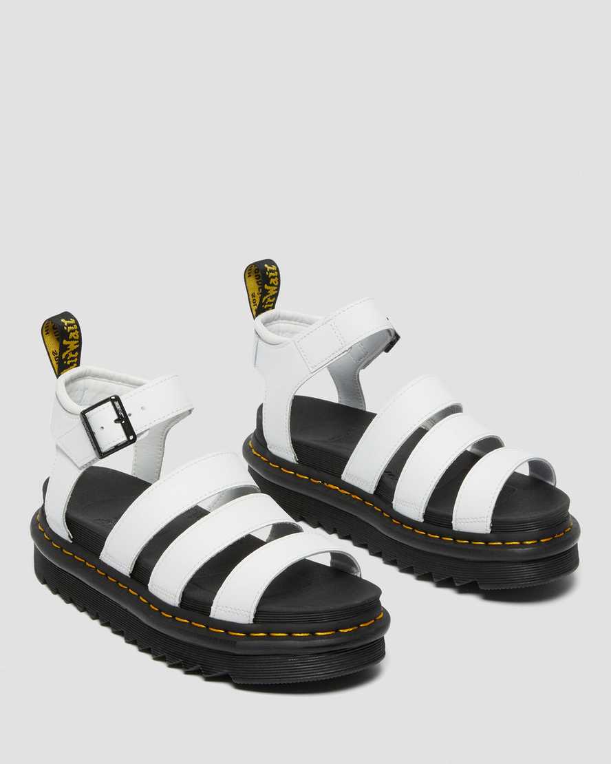 bílé dámské gladiátorské sandály dr. martens blaire hydro