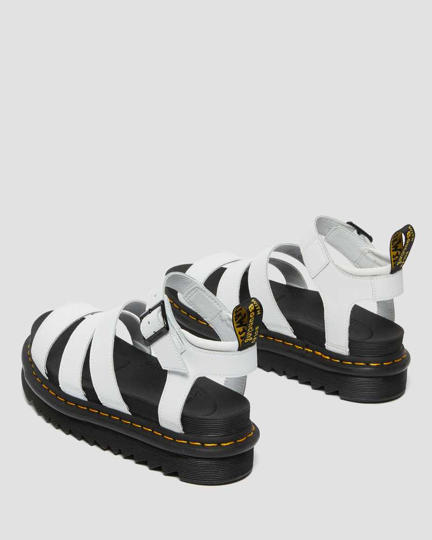 bílé dámské gladiátorské sandály dr. martens blaire hydro