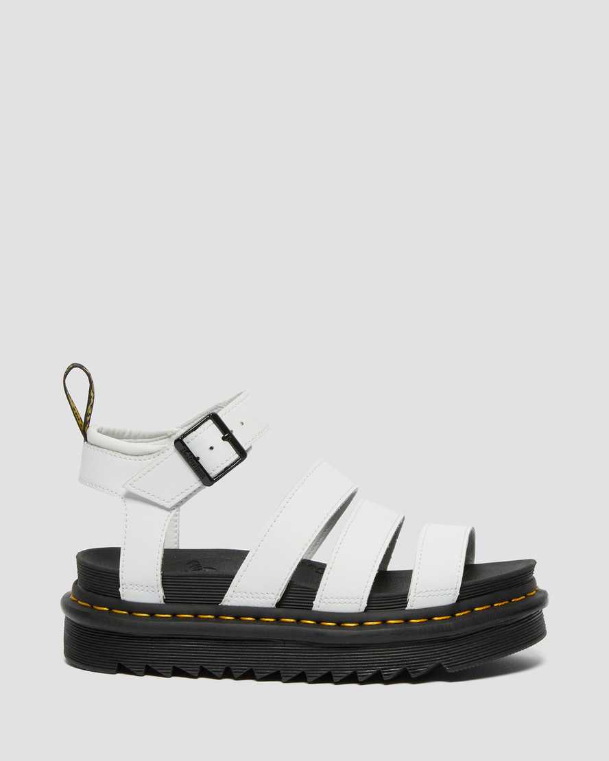 bílé dámské gladiátorské sandály dr. martens blaire hydro