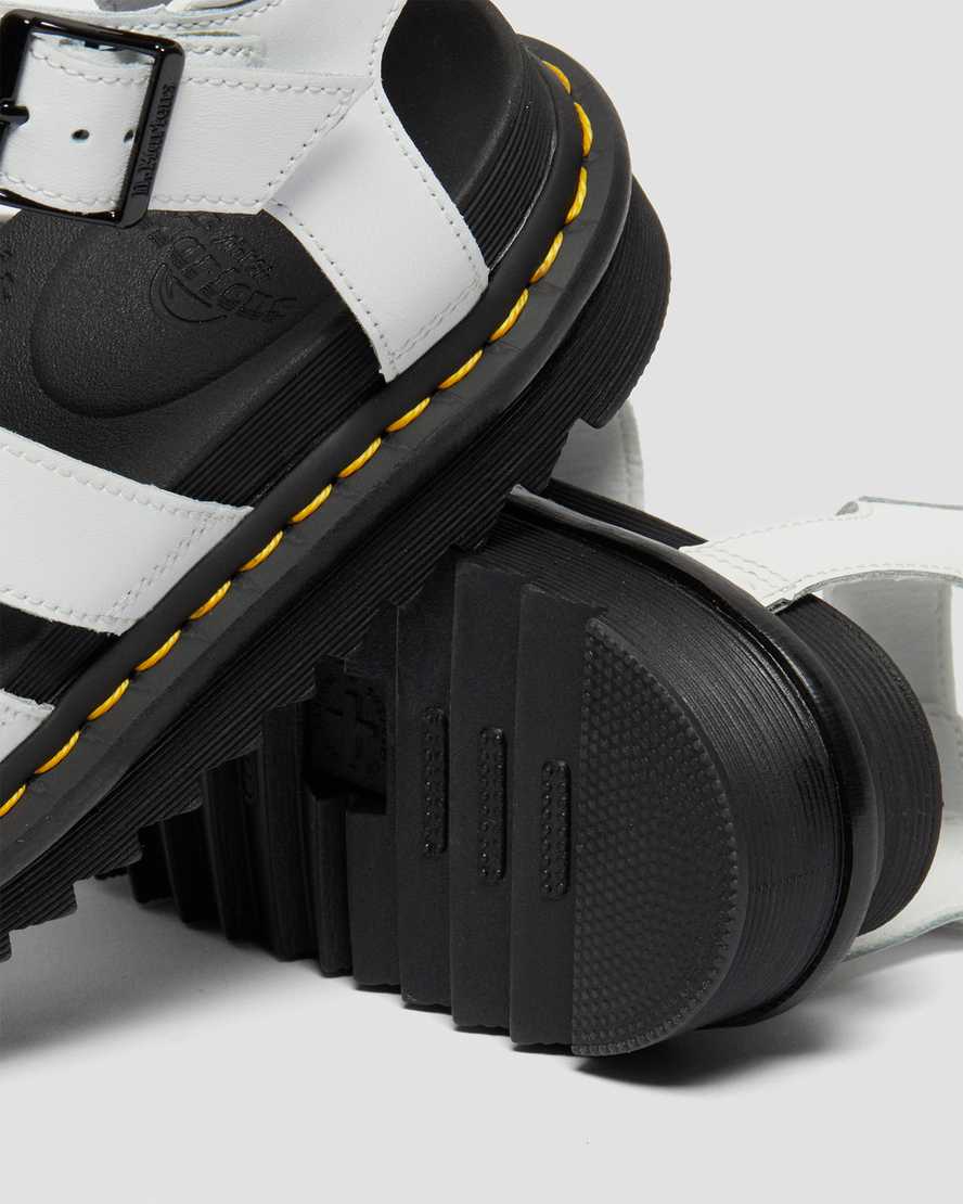 bílé dámské gladiátorské sandály dr. martens blaire hydro