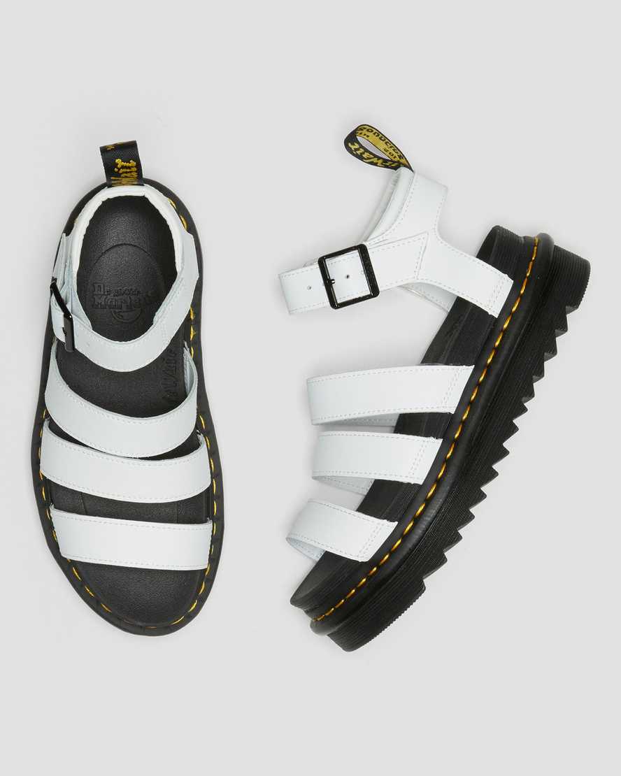 bílé dámské gladiátorské sandály dr. martens blaire hydro