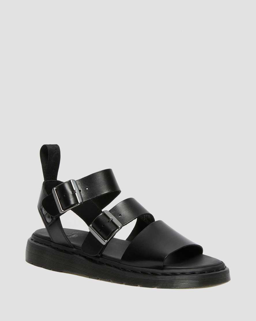 Černé dámské gladiátorské sandály dr. martens gryphon brando