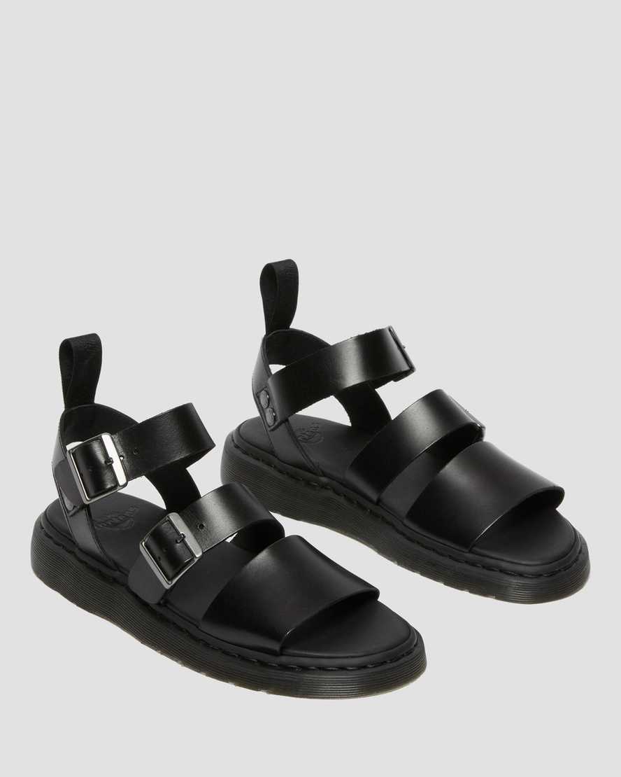 Černé dámské gladiátorské sandály dr. martens gryphon brando
