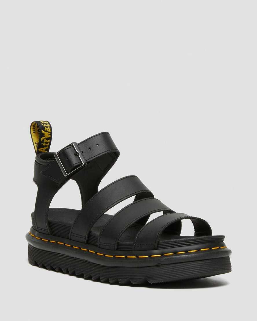 Černé dámské gladiátorské sandály dr. martens blaire hydro
