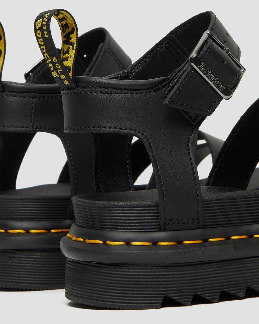Černé dámské gladiátorské sandály dr. martens blaire hydro