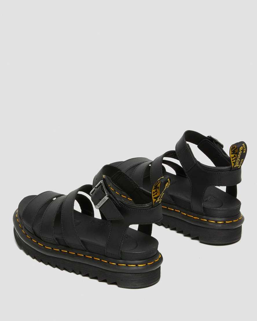 Černé dámské gladiátorské sandály dr. martens blaire hydro