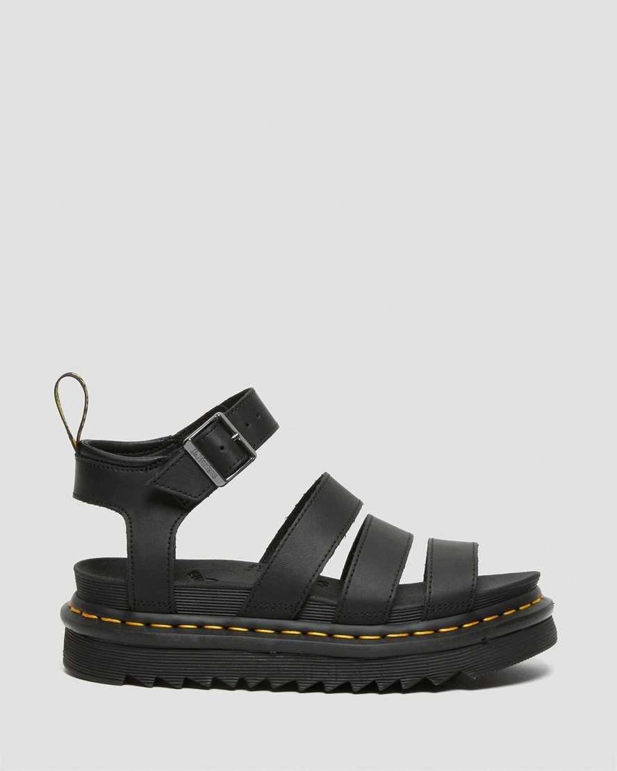 Černé dámské gladiátorské sandály dr. martens blaire hydro
