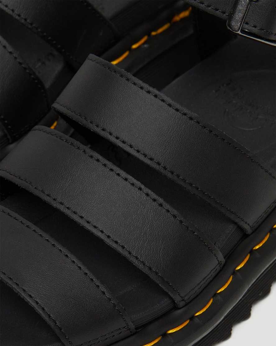 Černé dámské gladiátorské sandály dr. martens blaire hydro