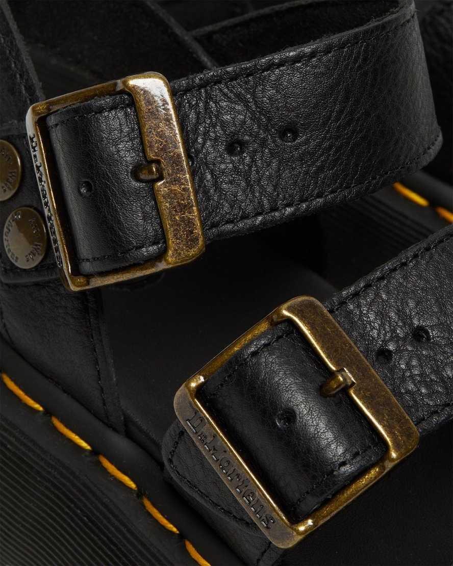 Černé dámské gladiátorské sandály dr. martens gryphon na platformě