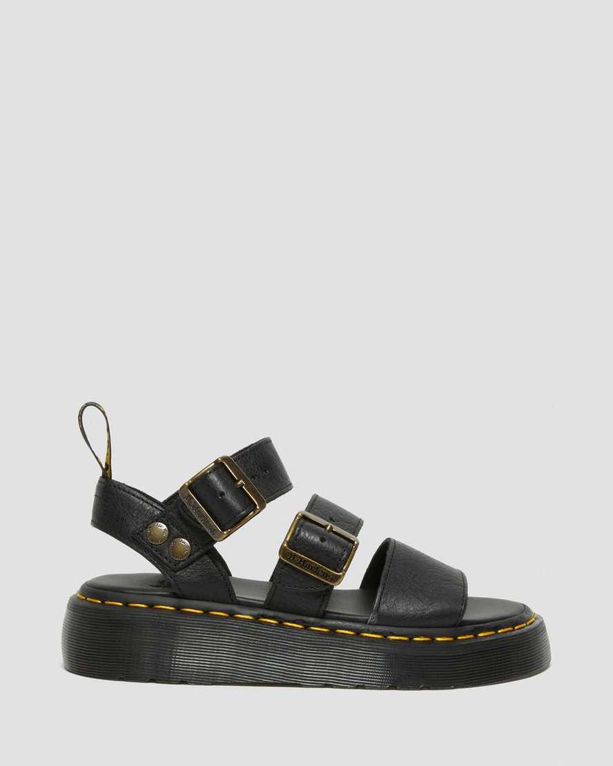Černé dámské gladiátorské sandály dr. martens gryphon na platformě