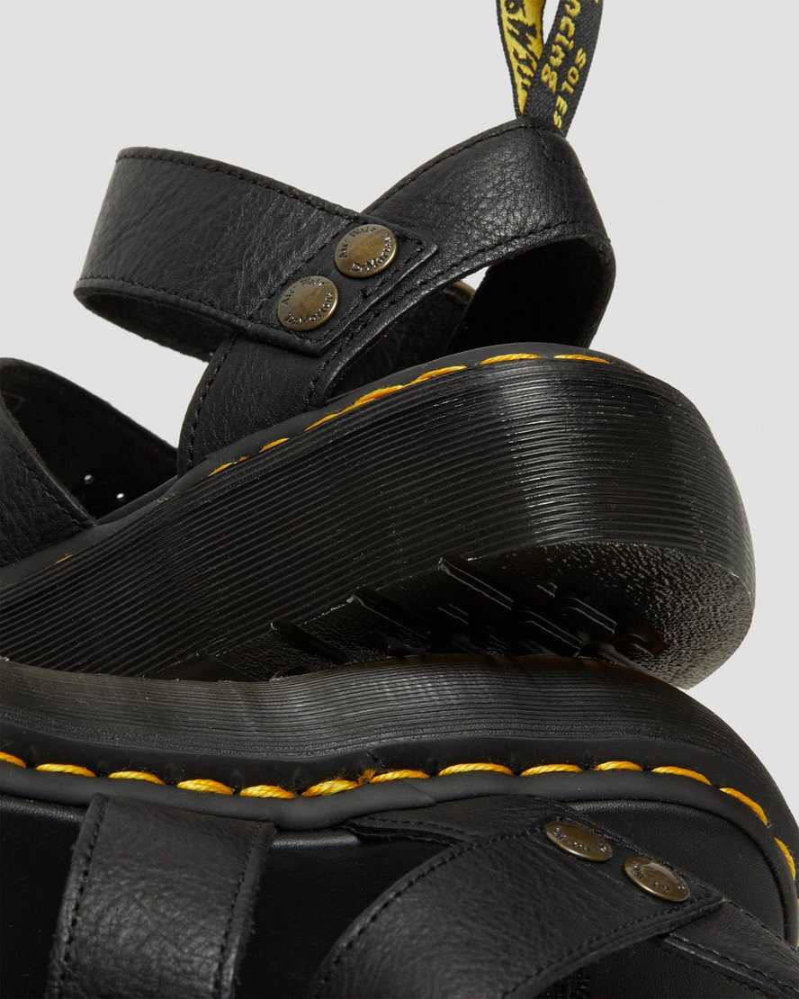 Černé dámské gladiátorské sandály dr. martens gryphon na platformě