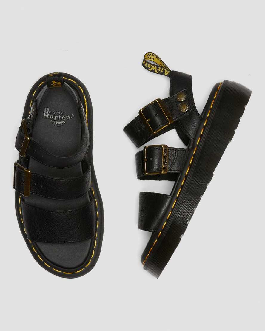 Černé dámské gladiátorské sandály dr. martens gryphon na platformě