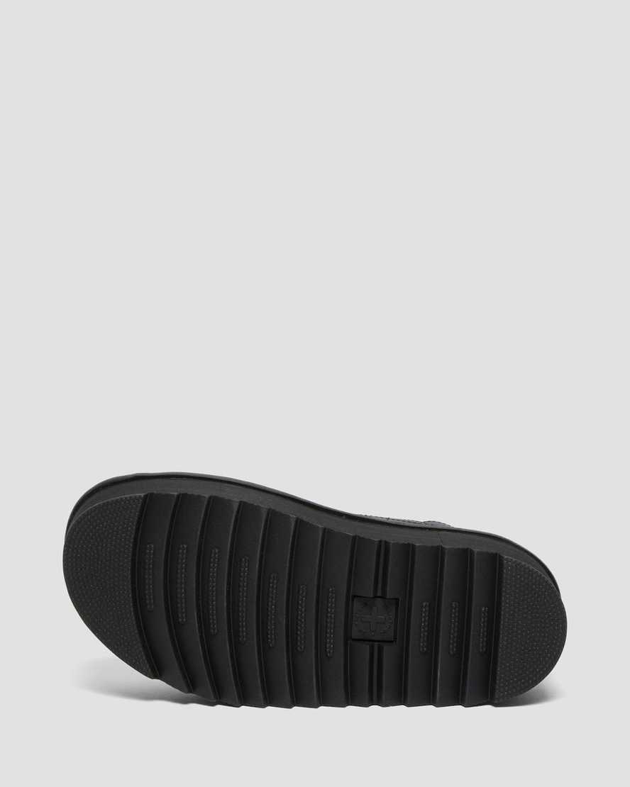 Černé dámské sandály na platformě dr. martens voss strap