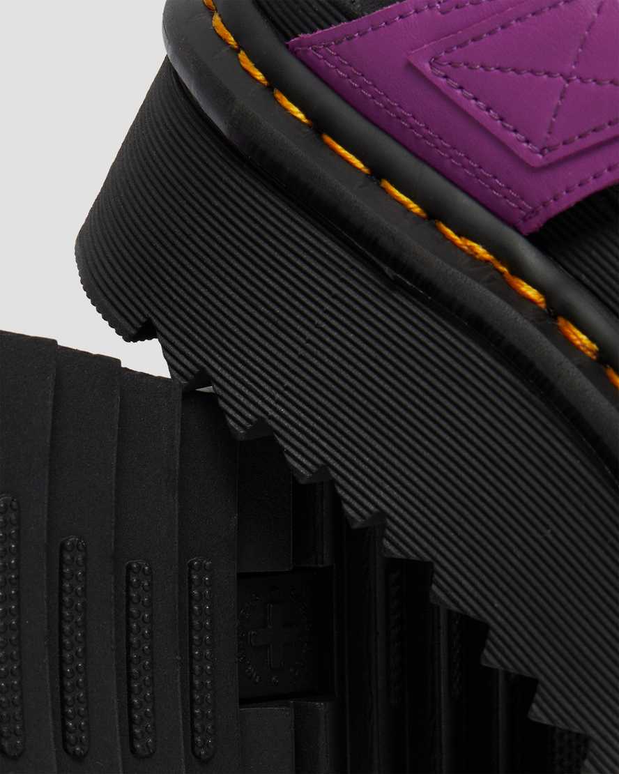 fialové dámské sandály na platformě dr. martens voss strap