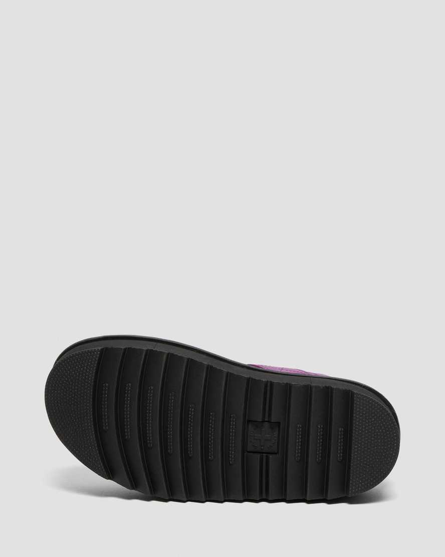 fialové dámské sandály na platformě dr. martens voss strap