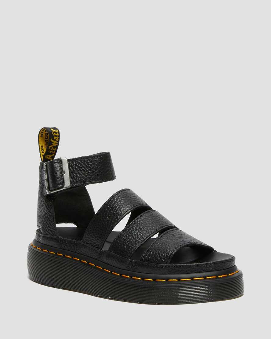 Černé dámské sandály na platformě dr. martens clarissa ii