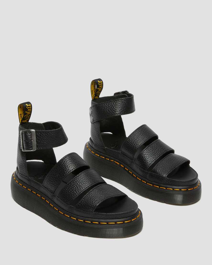 Černé dámské sandály na platformě dr. martens clarissa ii