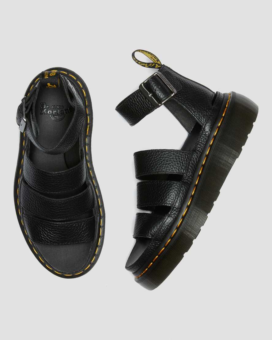 Černé dámské sandály na platformě dr. martens clarissa ii