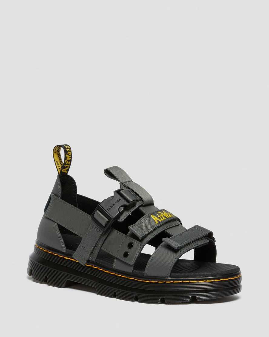 dámské sandály dr. martens pearson webbing šedé