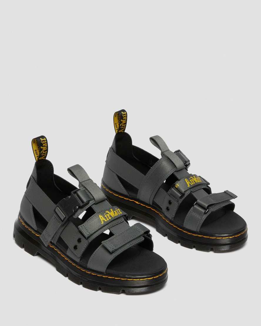 dámské sandály dr. martens pearson webbing šedé