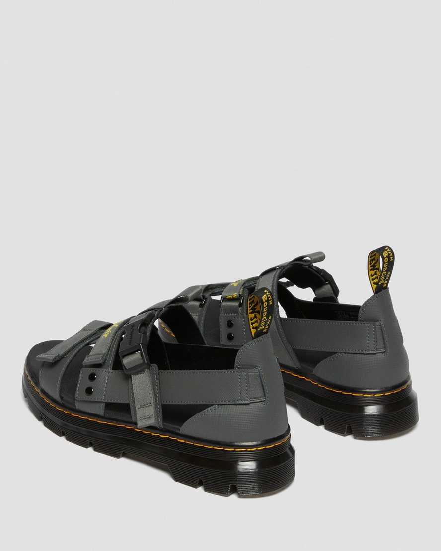 dámské sandály dr. martens pearson webbing šedé