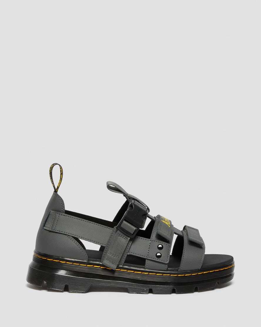 dámské sandály dr. martens pearson webbing šedé