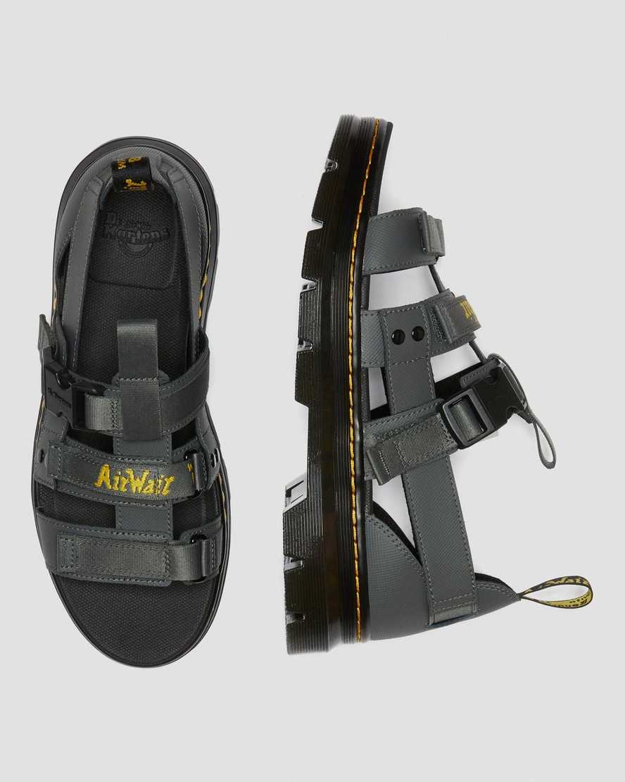 dámské sandály dr. martens pearson webbing šedé
