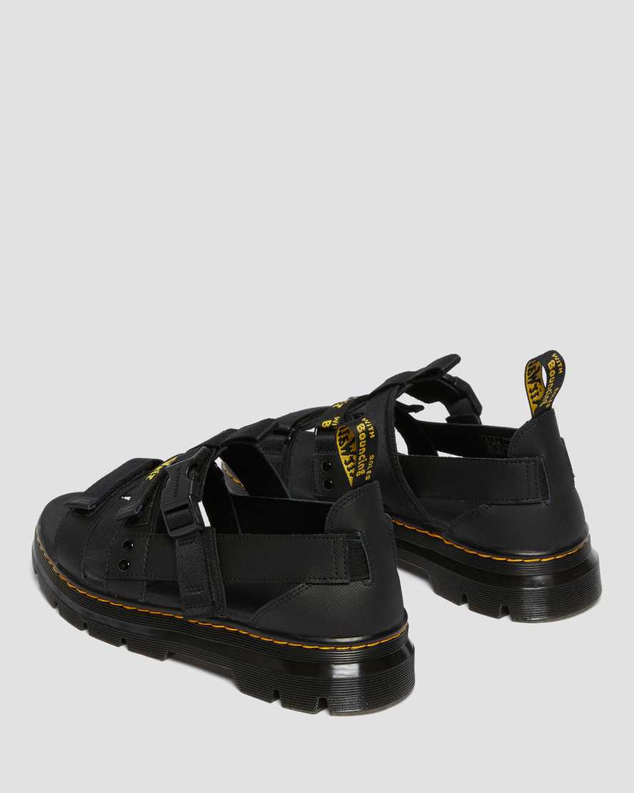 Černé dámské sandály dr. martens pearson webbing