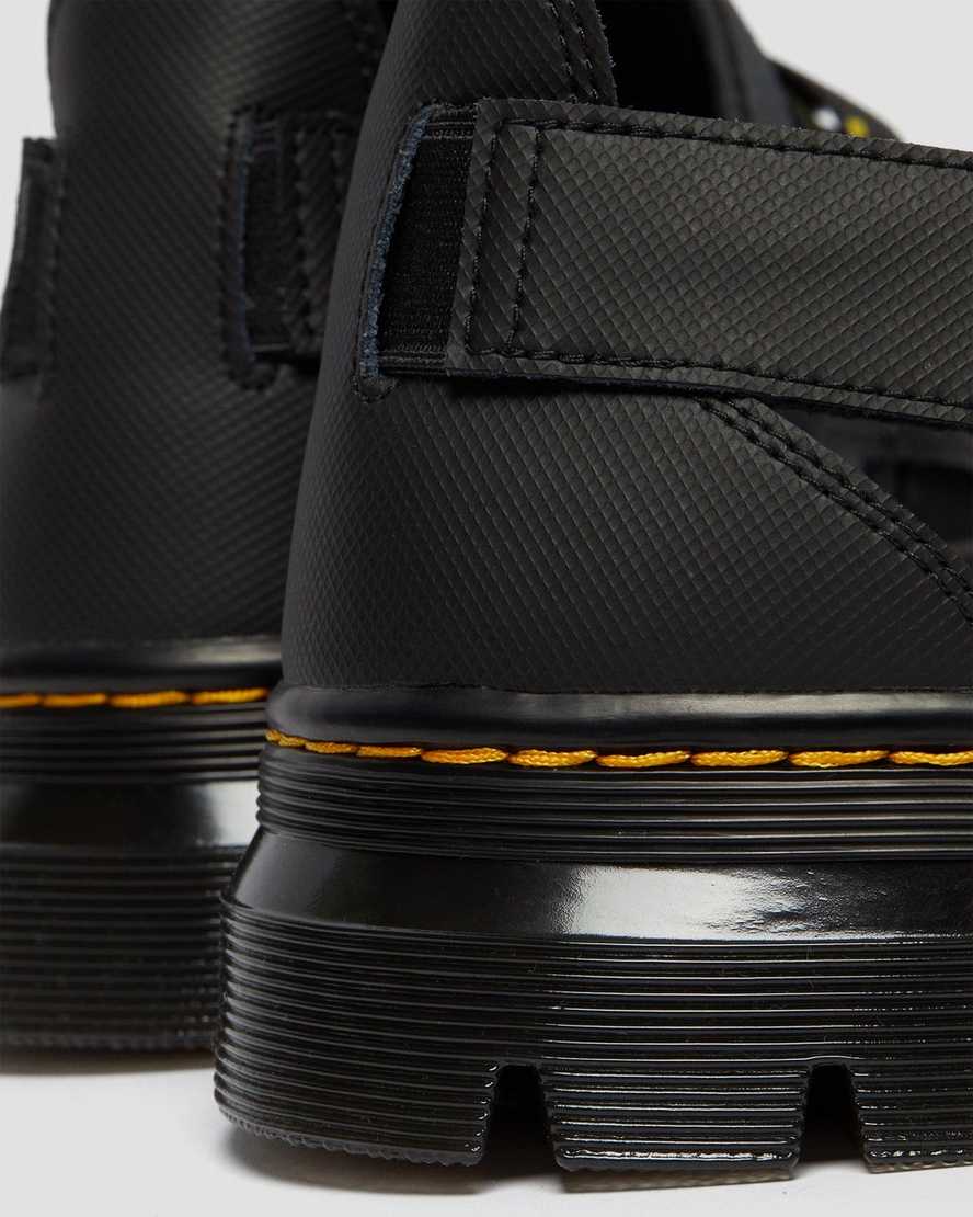 Černé dámské sandály dr. martens pearson webbing