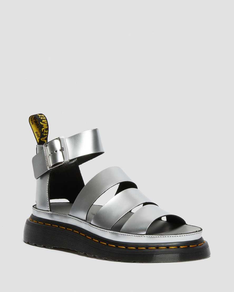 dámské sandály dr. martens clarissa ii metallic stříbrné