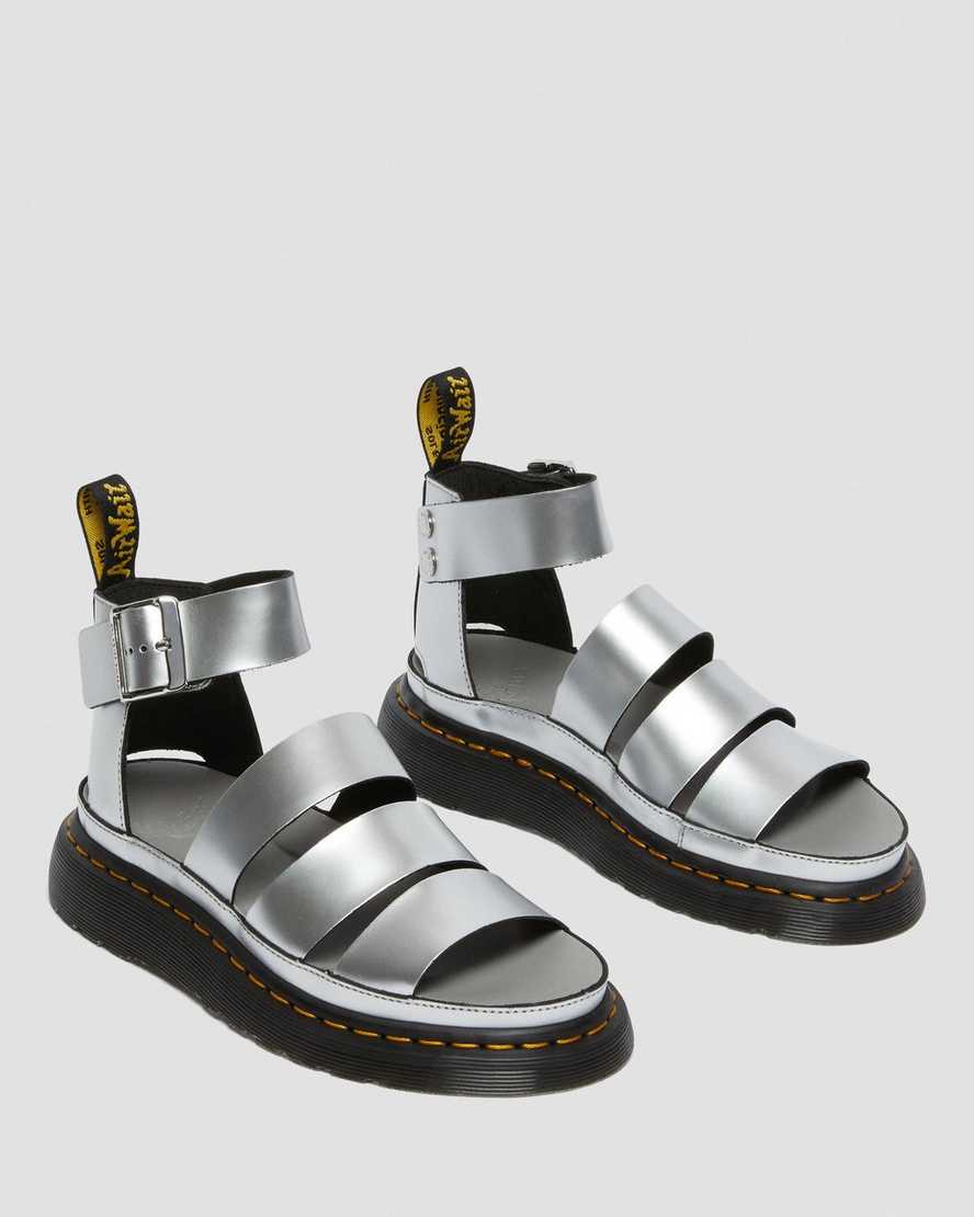 dámské sandály dr. martens clarissa ii metallic stříbrné