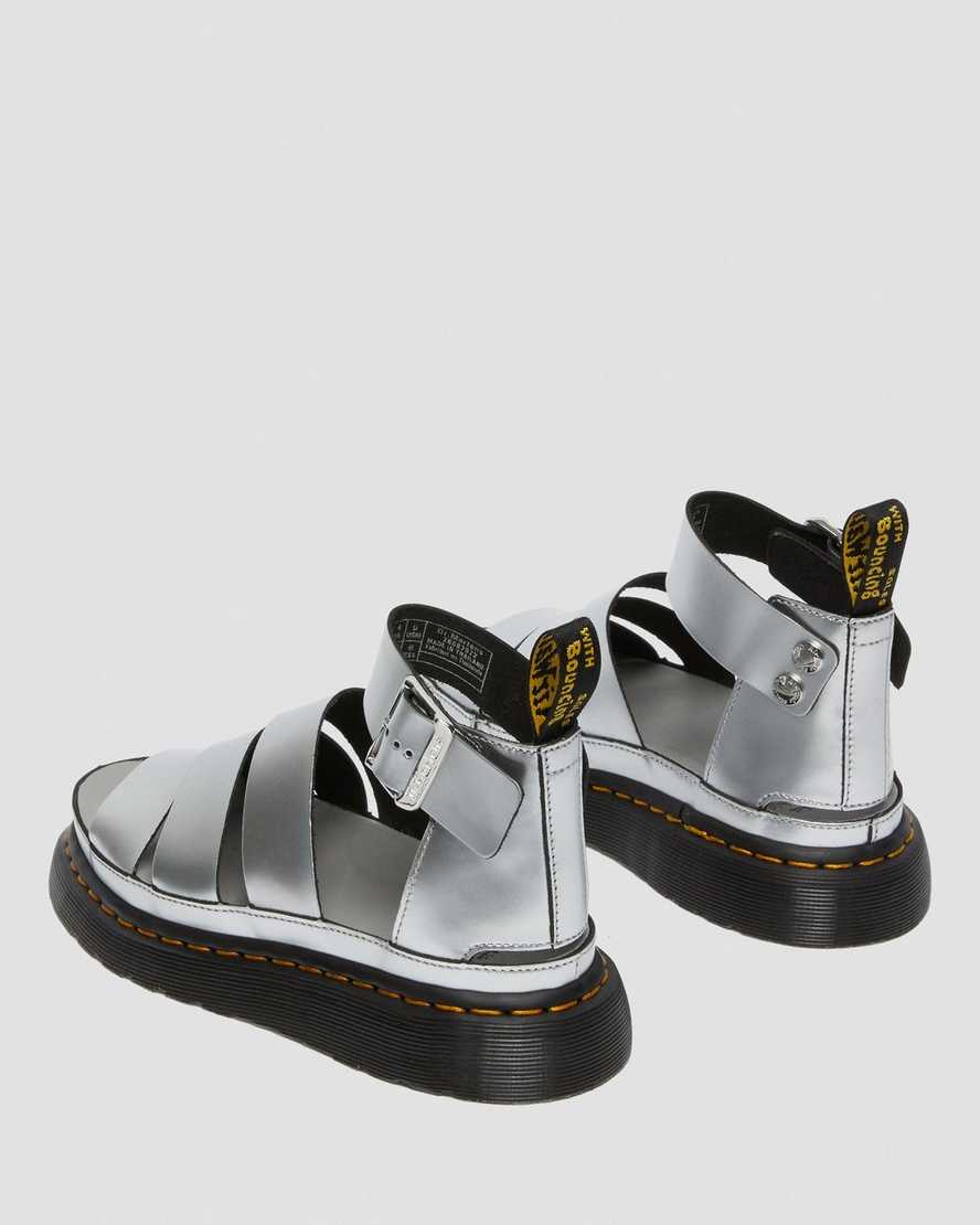 dámské sandály dr. martens clarissa ii metallic stříbrné