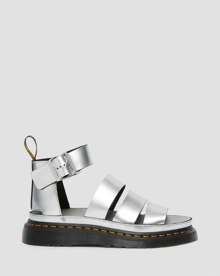 dámské sandály dr. martens clarissa ii metallic stříbrné